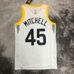 NBA 45 Mitchell Utah Jazz 22-23 Association Maillot blanc